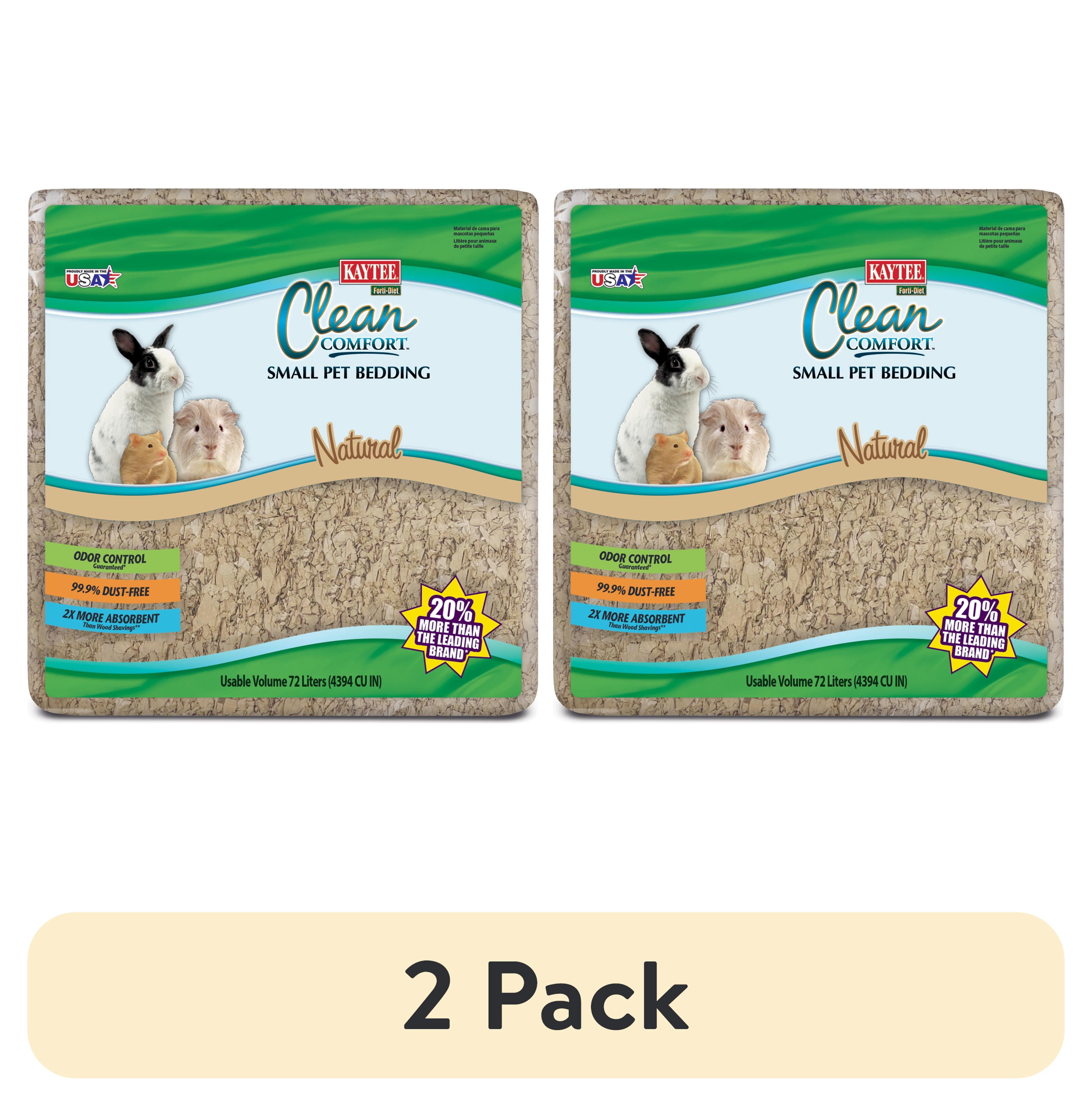 (2 pack) Kaytee Forti-Diet Clean Comfort Small Animal Bedding, Natural 72L