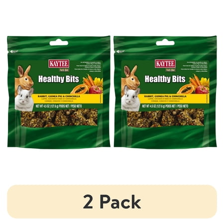 (2 pack) Kaytee Forti-Diet Healthy Bit Treat Rabbit/Guinea Pig/Chin, 4.5oz