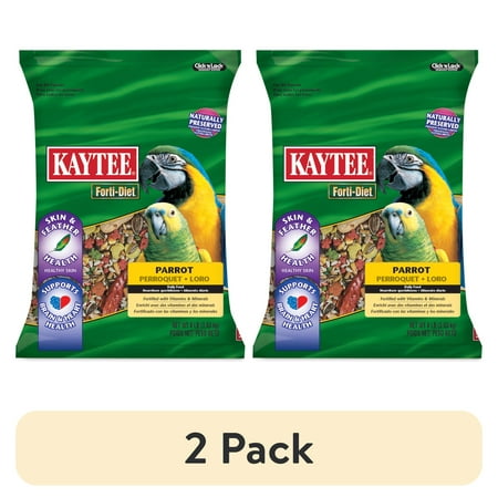 (2 pack) Kaytee Forti-Diet Parrot Food, 8 Pounds