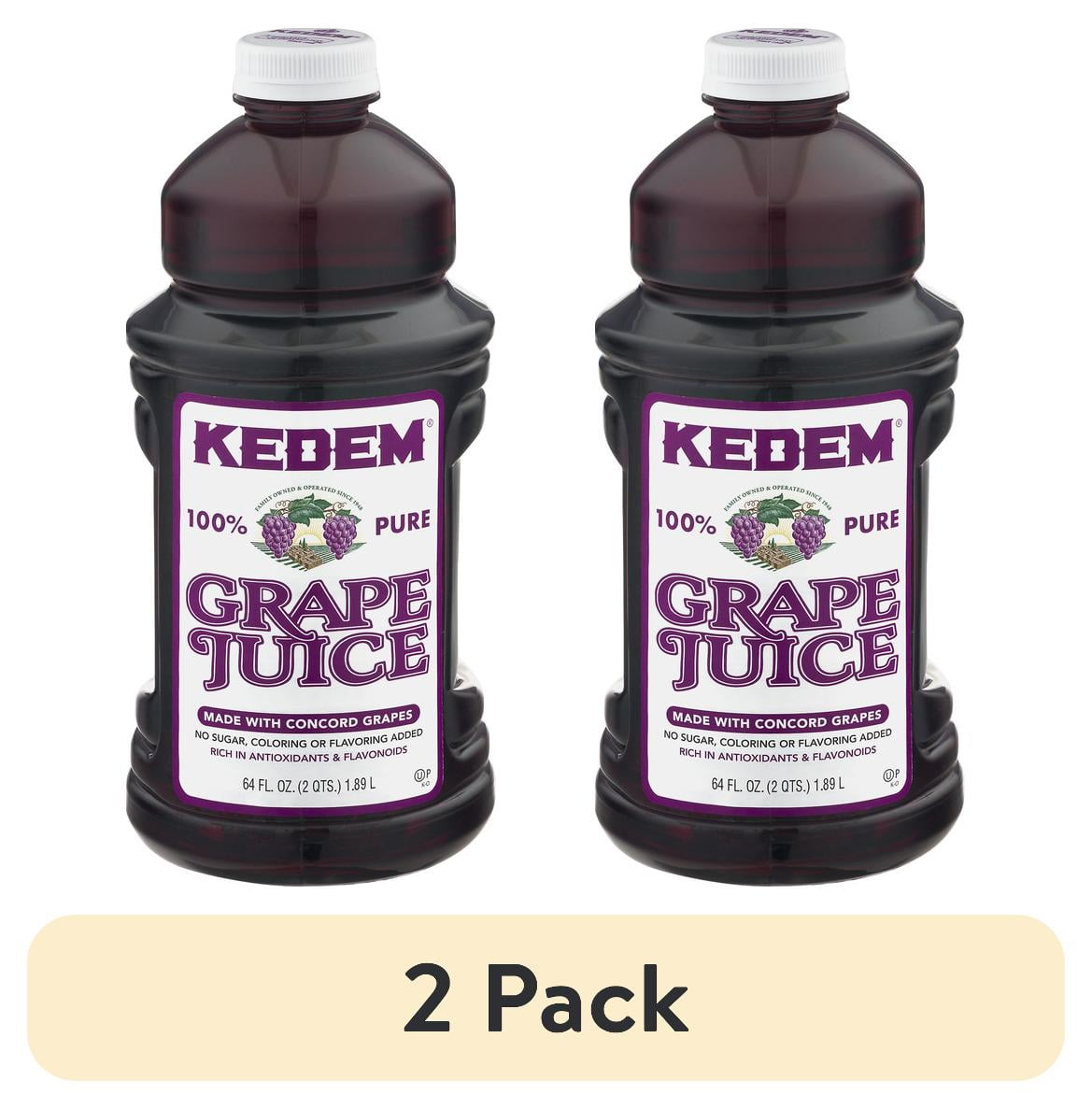 (2 pack) Kedem 100% Juice, Grape, 64 fl oz, 1 Count
