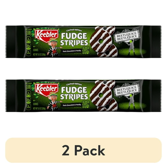 (2 pack) Keebler® Beetlejuice™ Fudge Stripes Cookies, 9.5 oz