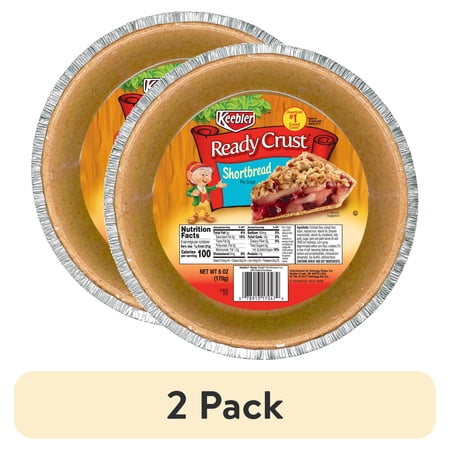 (2 pack) Keebler Ready Crust 9 Inch Shortbread Pie Crust, 6 oz