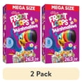 thumbnail image 1 of (2 pack) Kellogg's Froot Loops, Breakfast Cereal, Original With Marshmallows, Low Fat Food, Mega Size, 26.3oz Box, 1 of 14