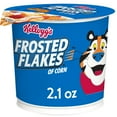 thumbnail image 1 of (2 pack) Kellogg's Frosted Flakes Cold Breakfast Cereal Cup, 8 Vitamins and Minerals, Kids Snacks, Original, 2.1oz Cup (1 Cup), 1 of 14