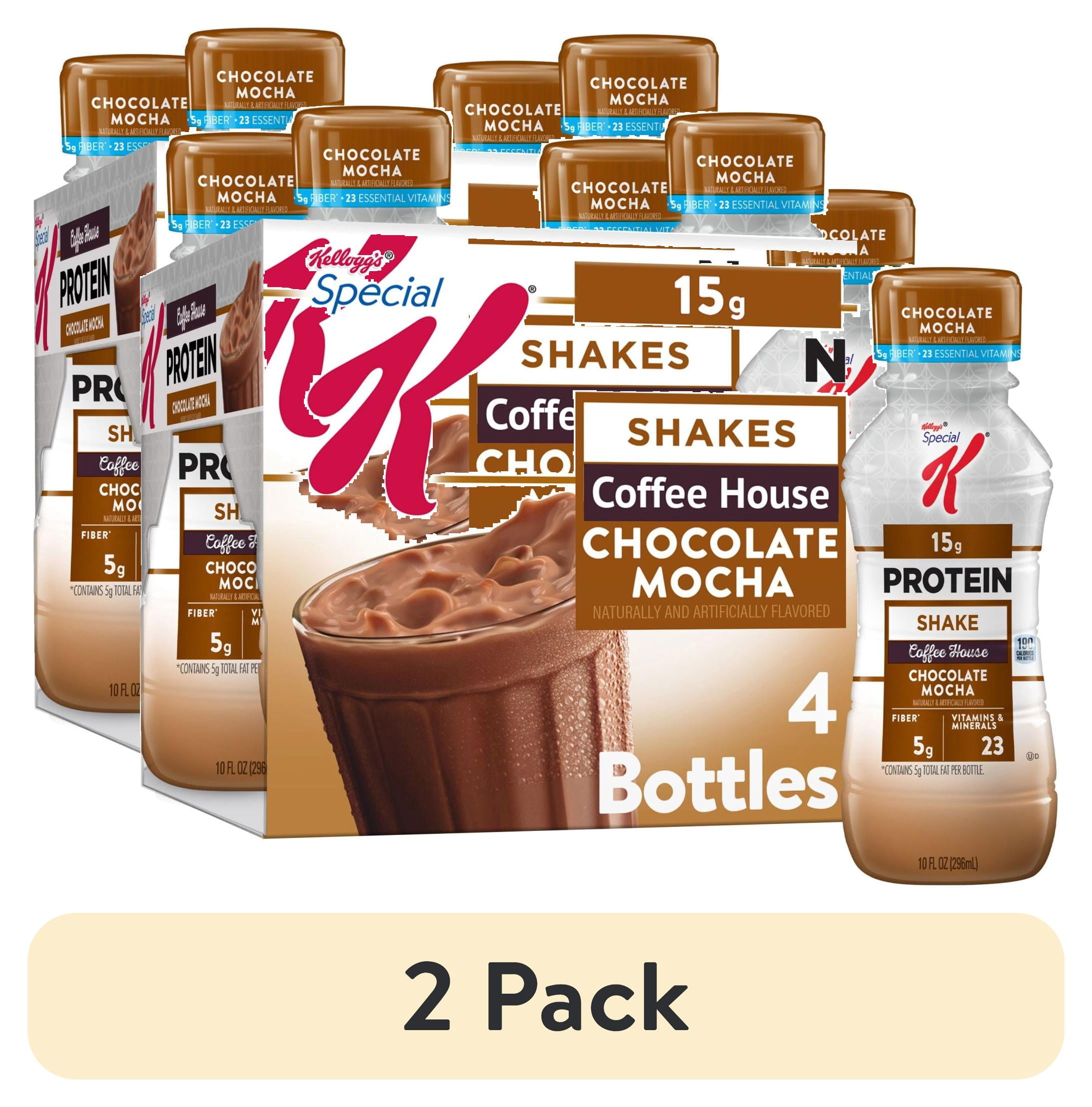 (2 pack) Kellogg's Special K Chocolate Mocha Protein Shakes, Gluten Free, 40 oz, 4 Count