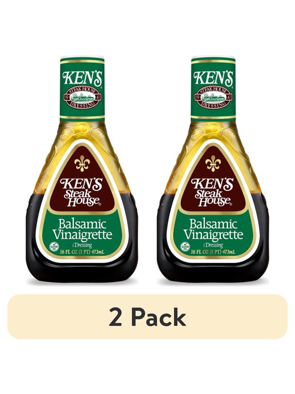(2 pack) Ken's Steak House® Balsamic Vinaigrette Salad Dressing 16 fl oz