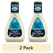 (2 pack) Ken's Steak House Chunky Blue Cheese Dressing 16 fl oz
