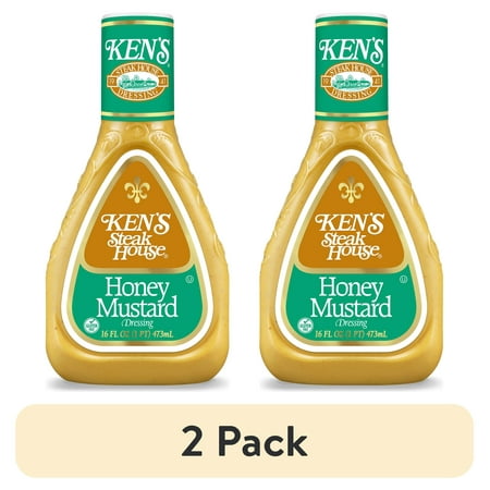 (2 pack) Ken's Steak House Honey Mustard Dressing 16 fl oz