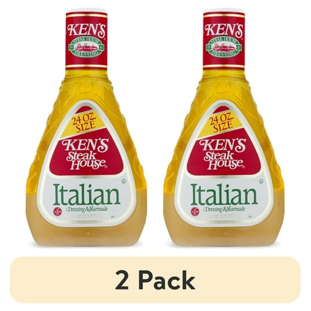 (2 pack) Kens Steak House Italian Salad Dressing & Marinade 24 fl oz