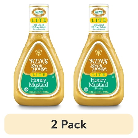 (2 pack) Ken's Steak House® Lite Honey Mustard Salad Dressing 16 fl oz