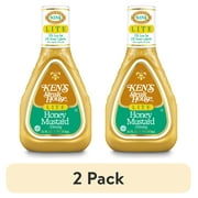 (2 pack) Ken's Steak House Lite Honey Mustard Salad Dressing 16 fl oz