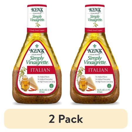 (2 pack) Ken's Steak House® Simply Vinaigrette Italian Salad Dressing 16 fl oz