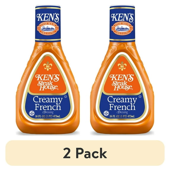 (2 pack) Ken's Steak House® Creamy French Salad Dressing 16 fl oz