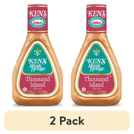(2 pack) Ken's Steak House Thousand Island Salad Dressing 16 fl. oz.