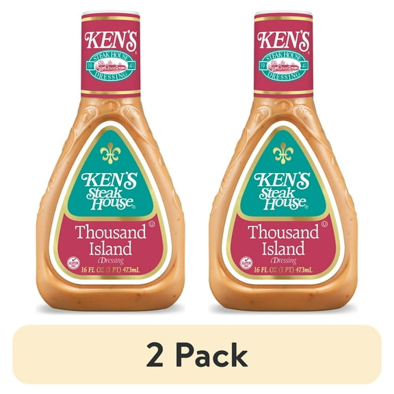 (2 pack) Ken's Steak House Thousand Island Salad Dressing 16 fl. oz.