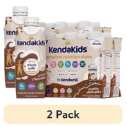 2 pack KendaKids Complete Nutrition Shake with Protein & DHA, Chocolate, 8 fl oz, 6 Pack