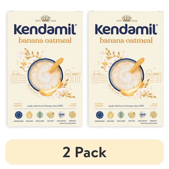 (2 pack) Kendamil Banana Creamy Oatmeal Cereal - 8oz