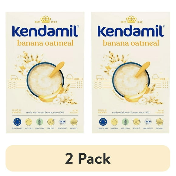 (2 pack) Kendamil Banana Creamy Oatmeal Cereal - 8oz