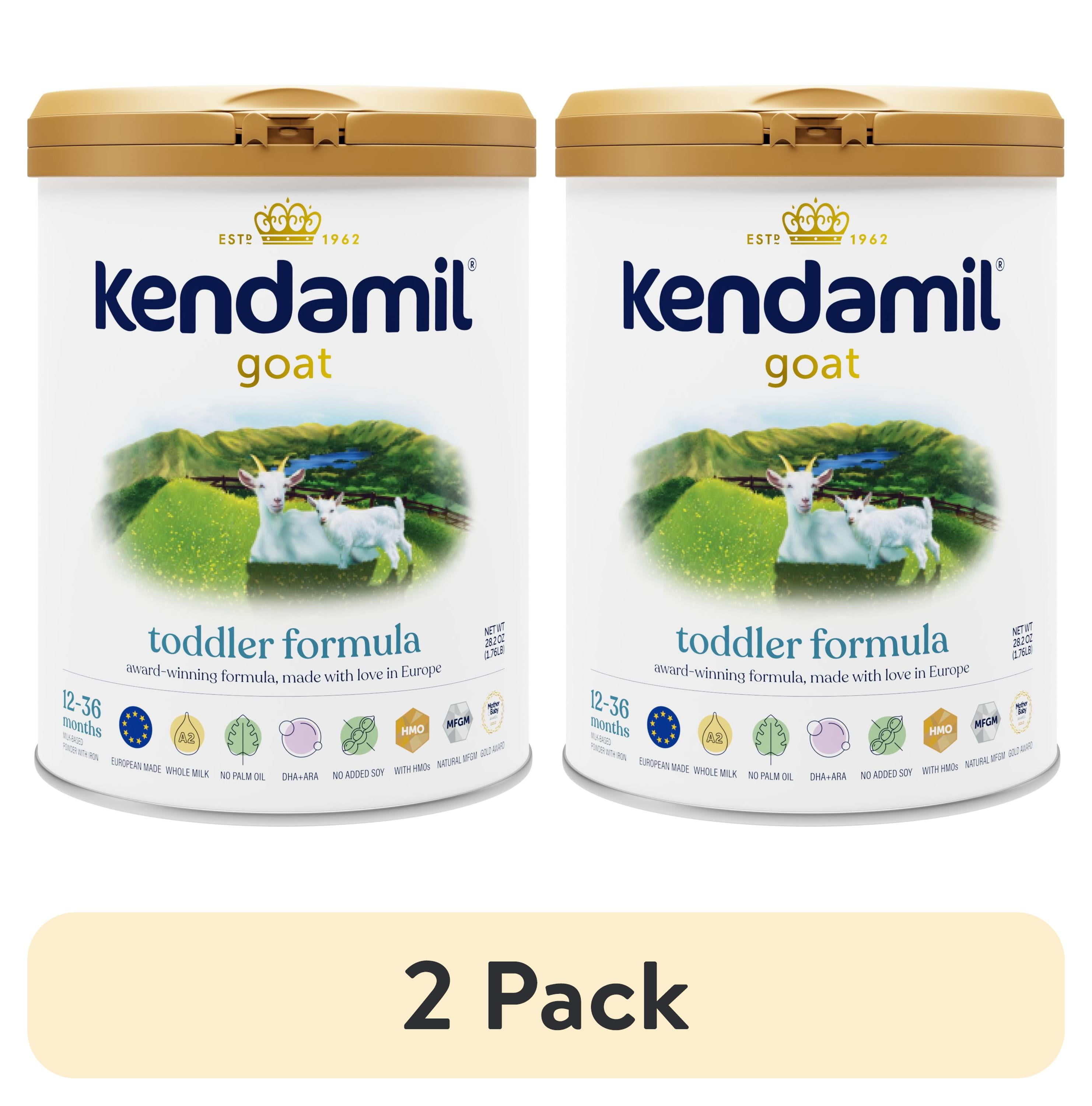2 แพ็ค) เครื่องดื่มเด็กวัยหัดเดิน Kendamil Goat, ผงสูตรยุโรปพร้อมนม A2 ทั้งหมด, HMOs, Dha, 28.2oz