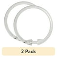 thumbnail image 1 of (2 pack) Kenney Rust-Proof Smooth Plastic Shower Curtain Rings, Set of 12, Clear, 1 of 8