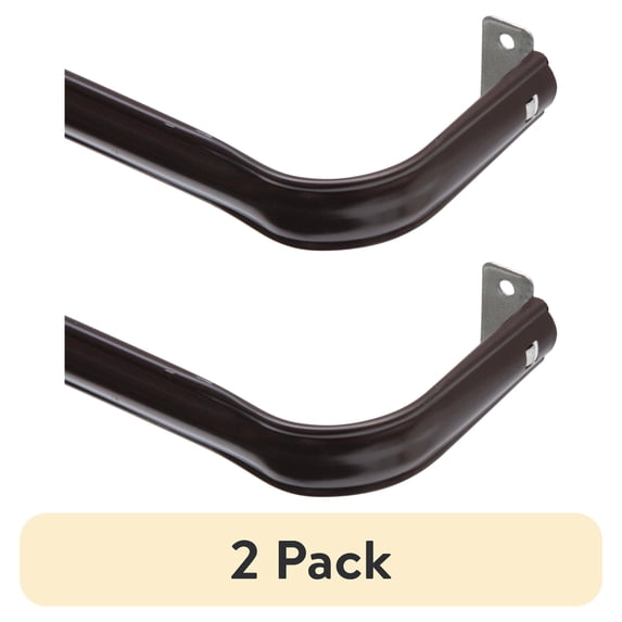 (2 pack) Kenney® Superior Hold Premium Curtain Rod, 28-48", Espresso