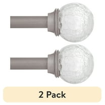 (2 pack) Kenney Walden 28-48" Steel Adjustable Curtain Rod, 5/8" Dia., Pewter