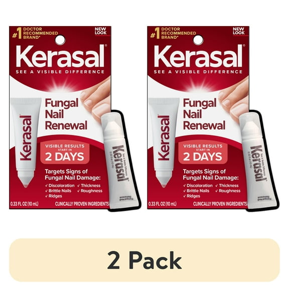 (2 pack) Kerasal Nail Fungus Extra Strength | Restorative Nail Repair for Damaged Nails, 0.33 fl oz