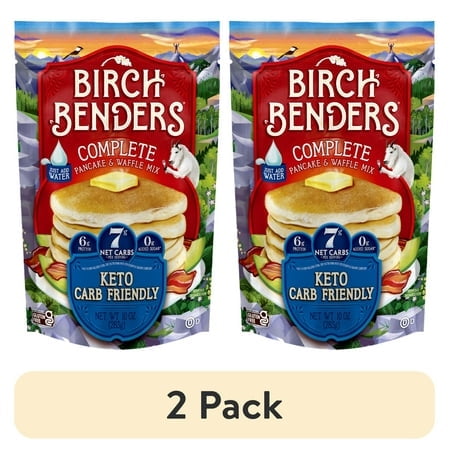 (2 pack) Birch Benders Keto Carb Friendly Pancake & Waffle Mix, 10oz
