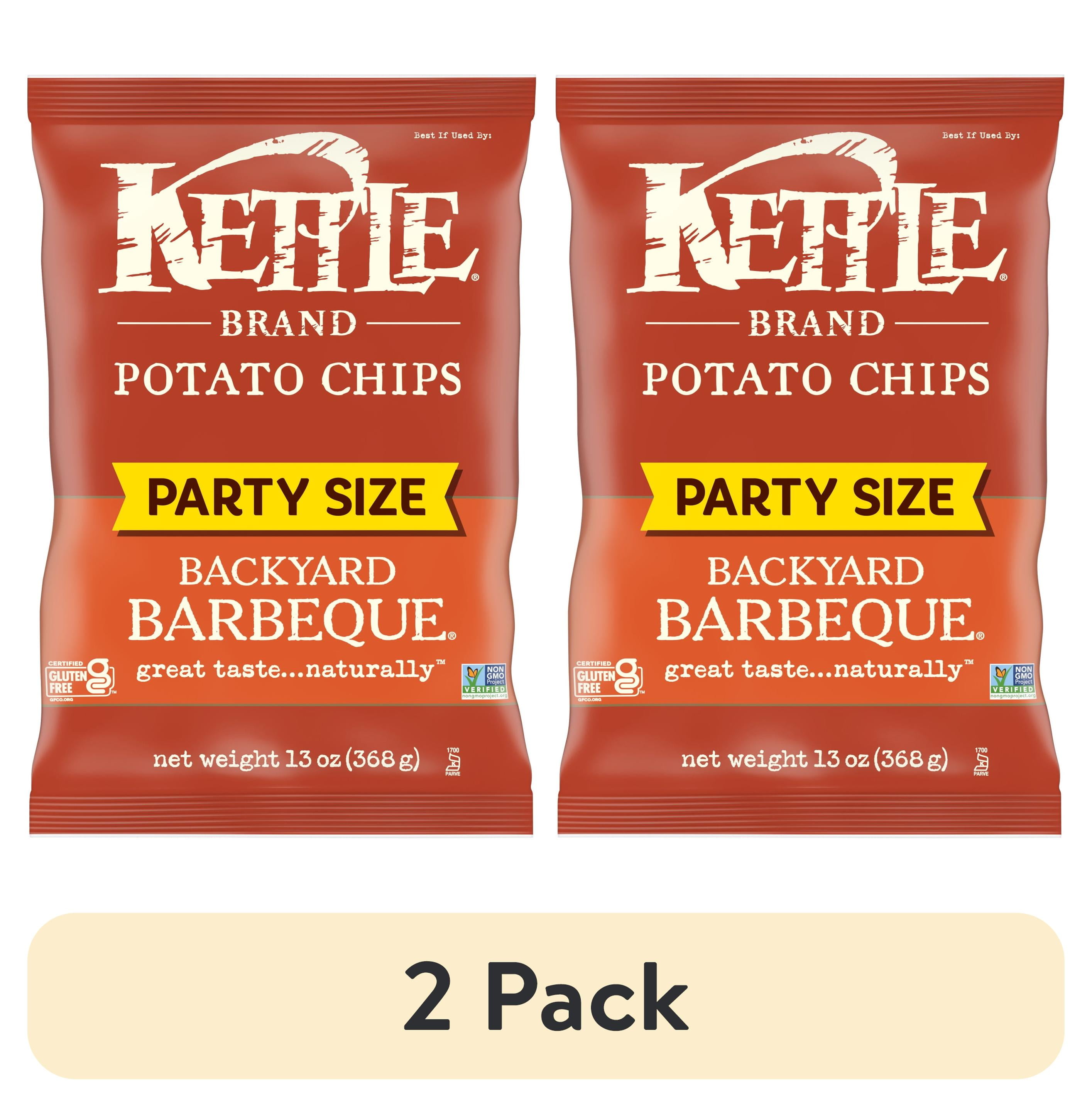 (2 pack) Kettle Brand Backyard Barbeque Potato Chips, 13 oz 1 Bag