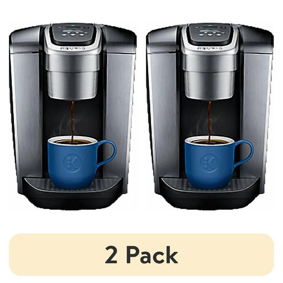 (2 pack) K-Elite® Single Serve Coffee Maker - Brushed Silver