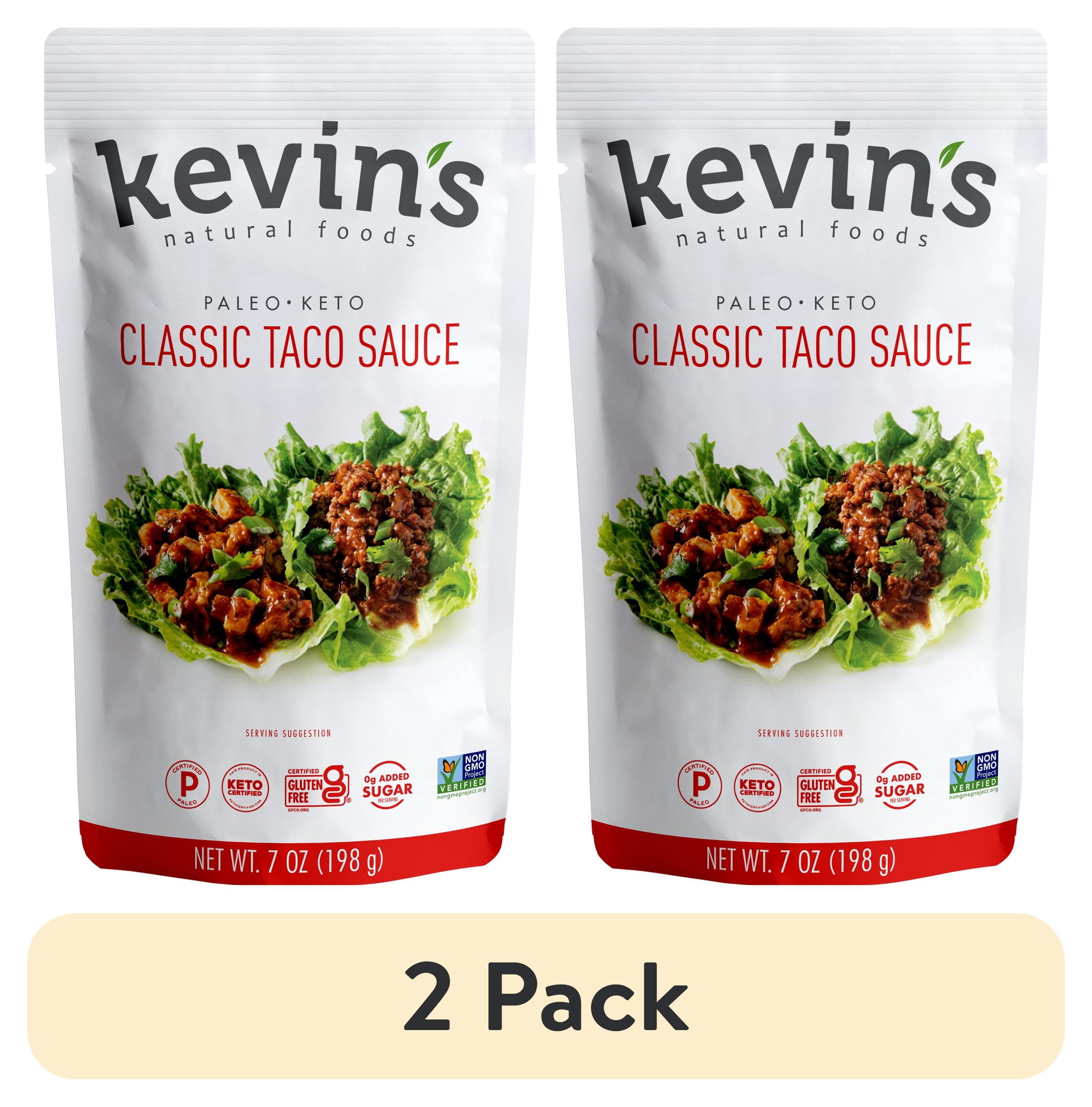 (2 pack) Kevin's Natural Foods - Classic Taco Sauce, Paleo & Keto, 7 ...