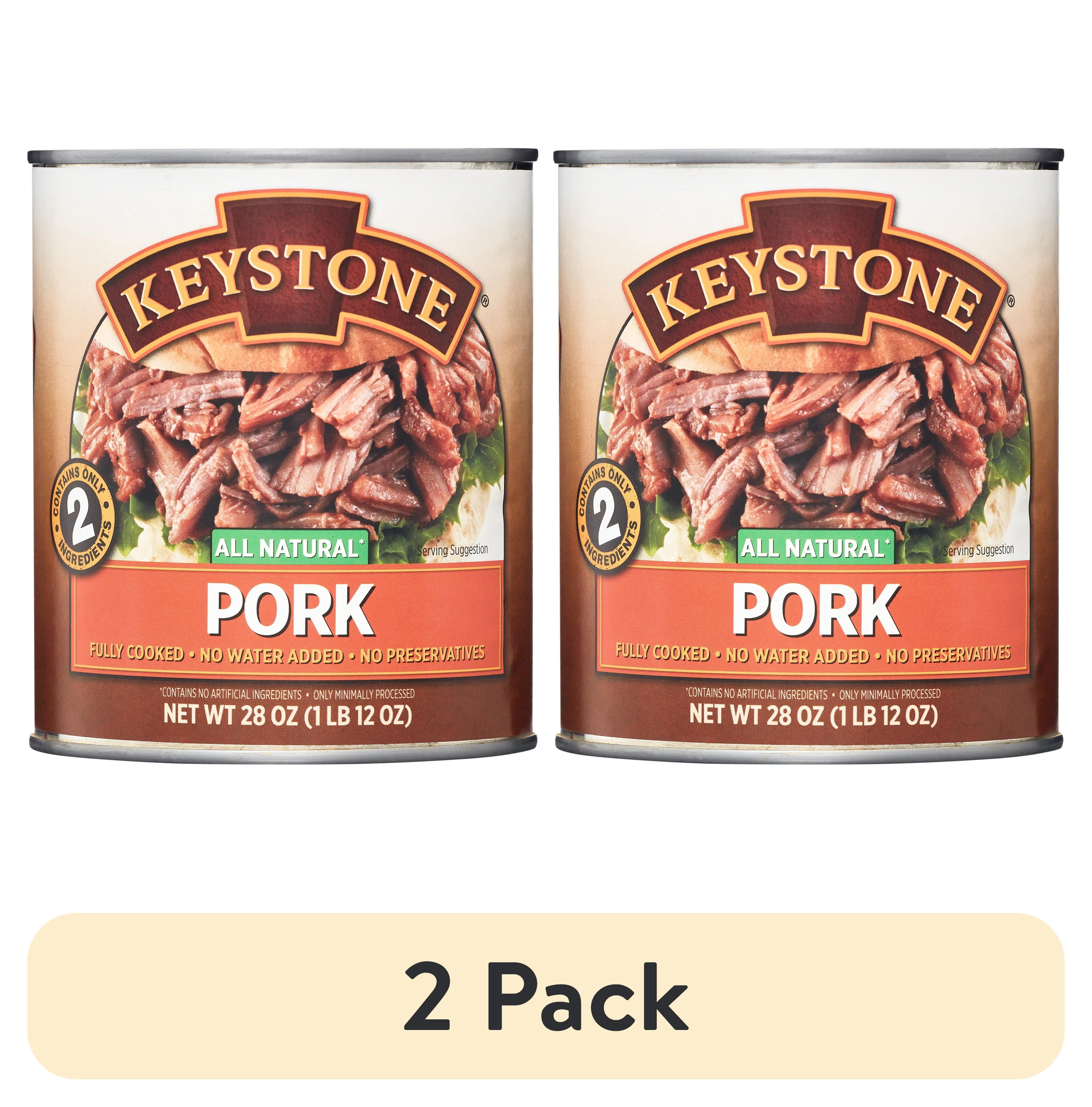 (2 pack) Keystone All Natural Pork, 28 oz Can