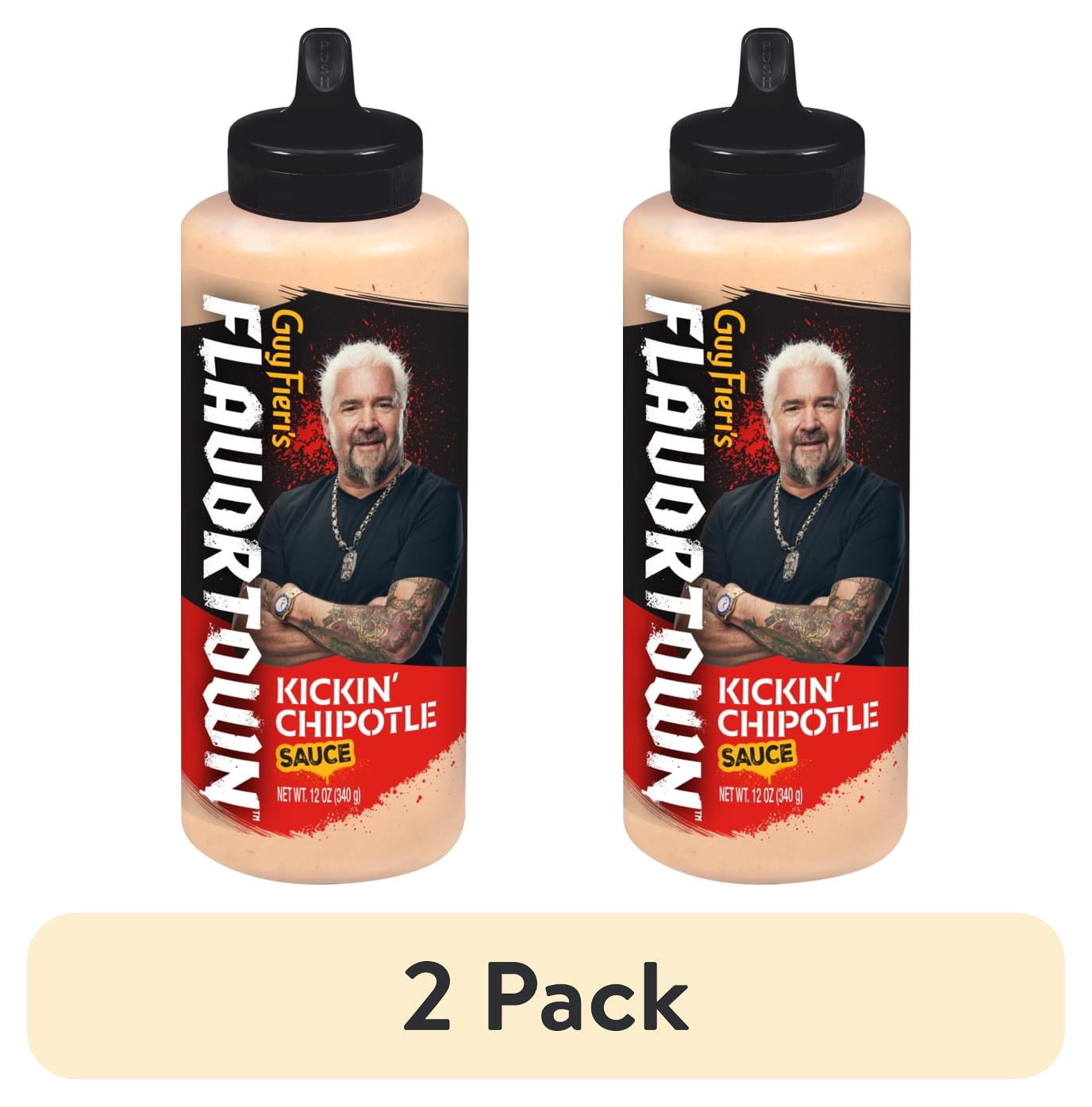 (2 pack) Flavortown Kickin' Chipotle Sauce 12 oz
