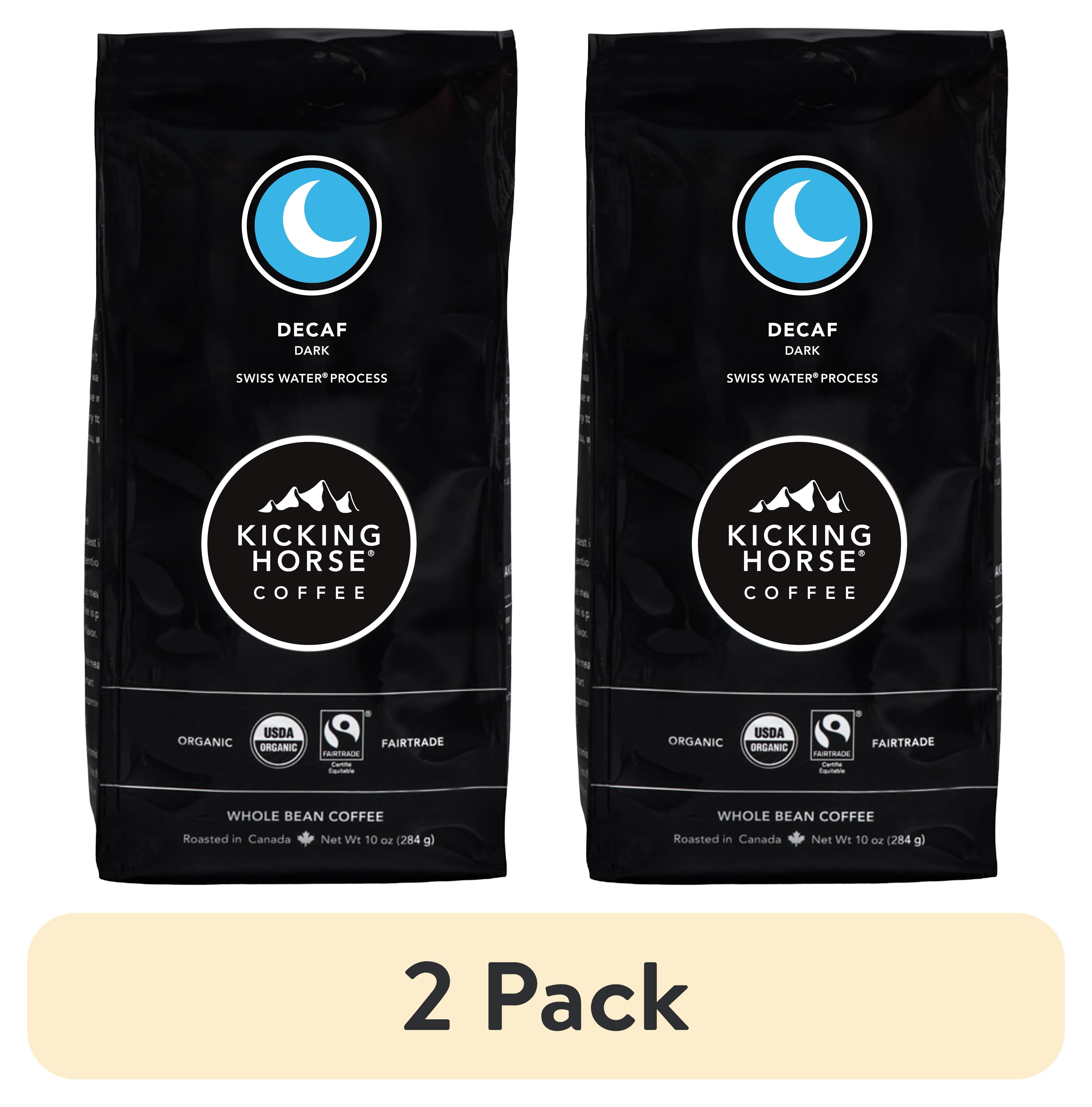 (2 pack) Kicking Horse Coffee Decaf Whole Bean Coffee, 10 Oz