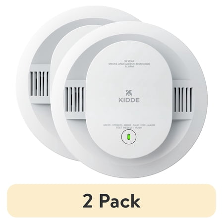 (2 pack) Kidde 10-Year Sealed Lithium Battery-Operated Combination Smoke & Carbon Monoxide Detector