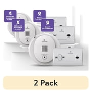 (2 pack) Kidde Battery-Operated 4-inch Smoke Detector & Carbon Monoxide Value Pack, Batteries Included
