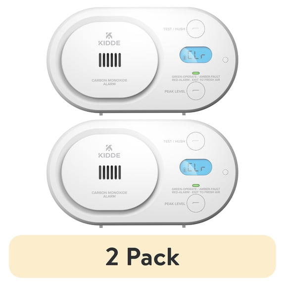 (2 pack) Kidde COBDL AA Battery, Low-Level Electrochemical Carbon Monoxide Alarm