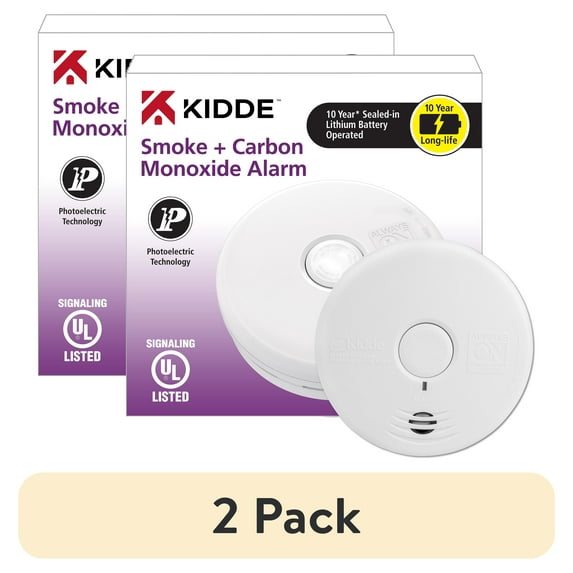 (2 pack) Kidde Combo Smoke and Carbon Monoxide Alarm P3010K