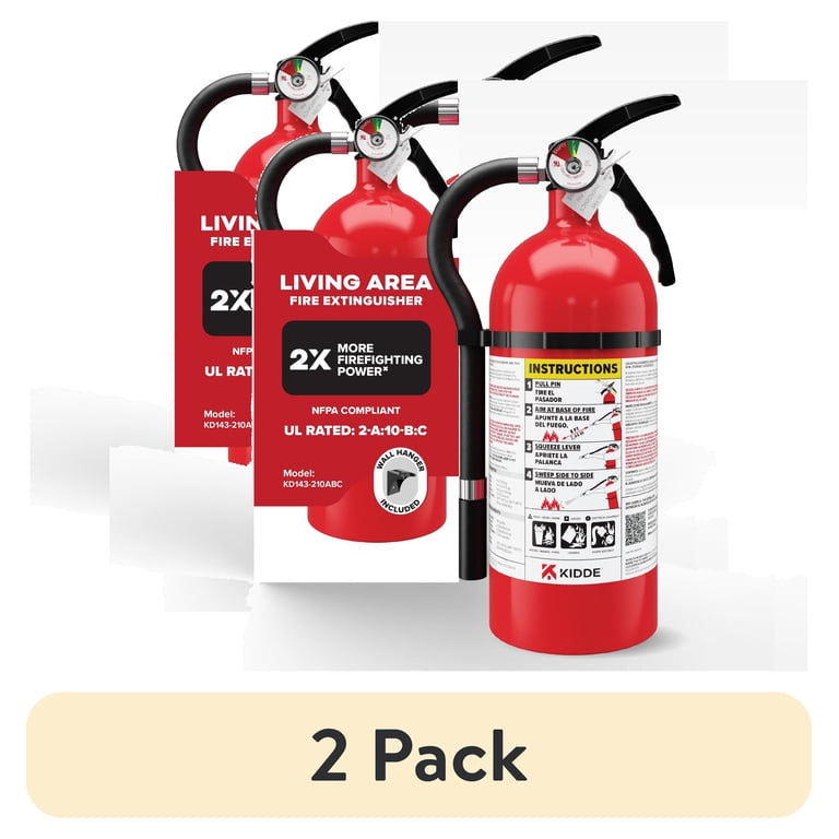 レトロ 消火器 Kidde FIRE EXTINGUISHER アメリカン雑貨 2 pack) Kidde Fire Extinguisher for Home, Residential 2A10BC