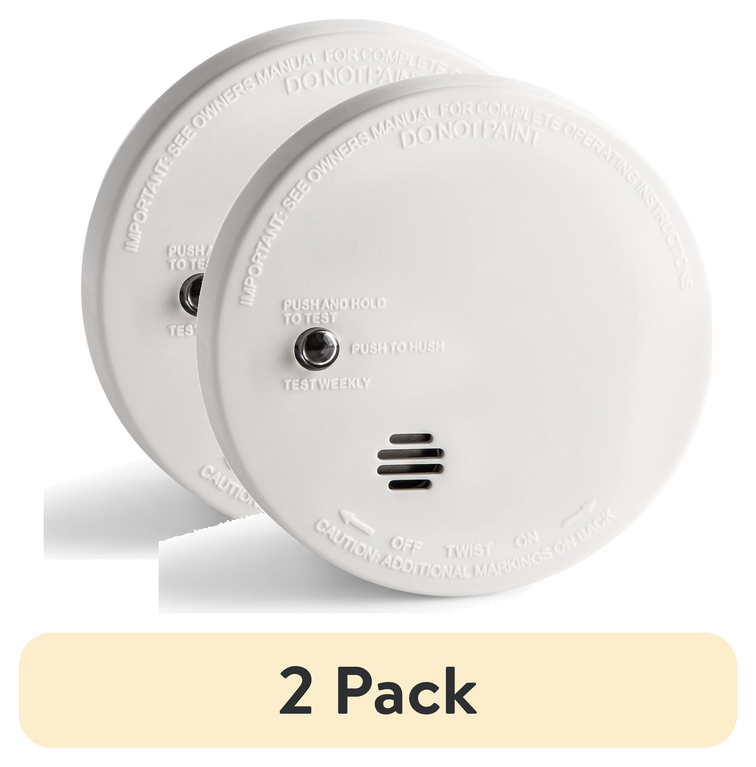 (2 pack) Kidde Fire Sentry Micro Profile 3 Year Smoke Alarm, 9 Volt Battery