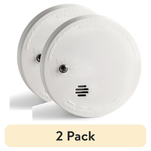 (2 pack) Kidde Fire Sentry Micro Profile 3 Year Smoke Alarm, 9 Volt Battery
