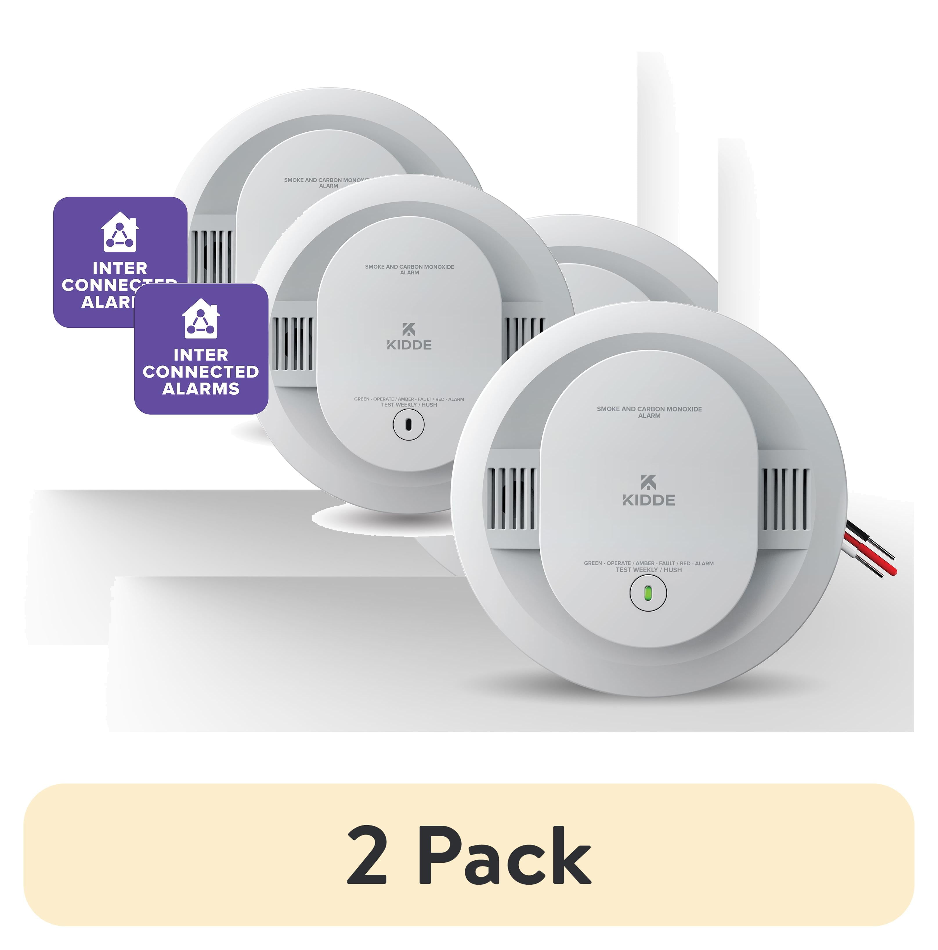 茶 aico 2 pack) Kidde Hardwired Combination Smoke & Carbon Monoxide