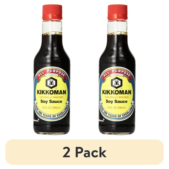 (2 pack) Kikkoman All-Purpose Seasoning Naturally .. Brewed Soy Sauce, 10 .. Ounce
