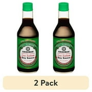 (2 pack) Kikkoman Less Sodium Soy Sauce, 15 oz