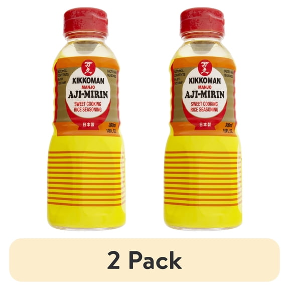 (2 pack) Kikkoman Mirin Sweet Cooking Rice Seasoning 10 fl oz Bottle, Gluten-Free