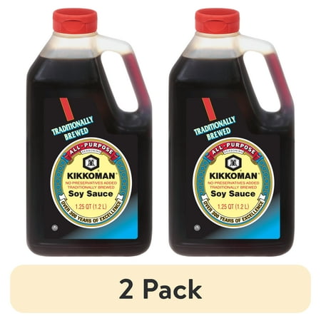 (2 pack) Kikkoman Soy Sauce, 40 oz Bottle