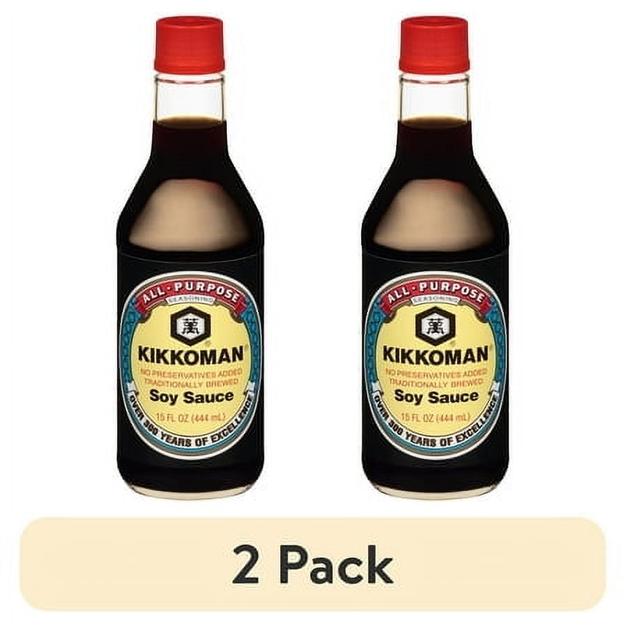(2 pack) Kikkoman Soy Sauce, 15 fl oz