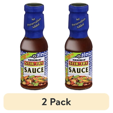 (2 pack) Kikkoman No Preservatives Added Stir Fry Sauce, 11.4 oz Glass Bottle