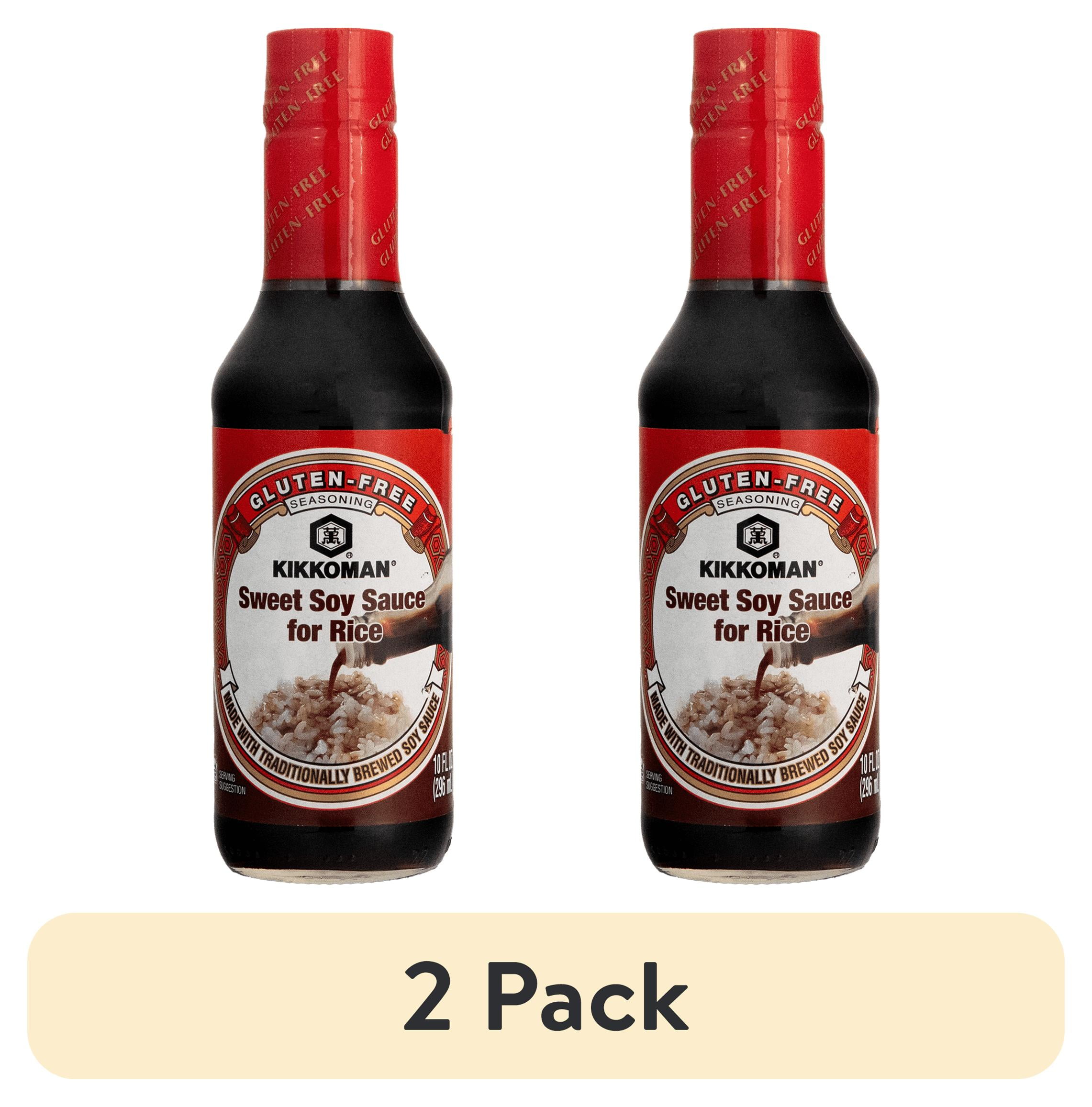 (2 pack) Kikkoman Sweet Soy Sauce for Rice, 10fl oz, Liquids, Gluten Free, Shelf Stable, Glass Bottle, New