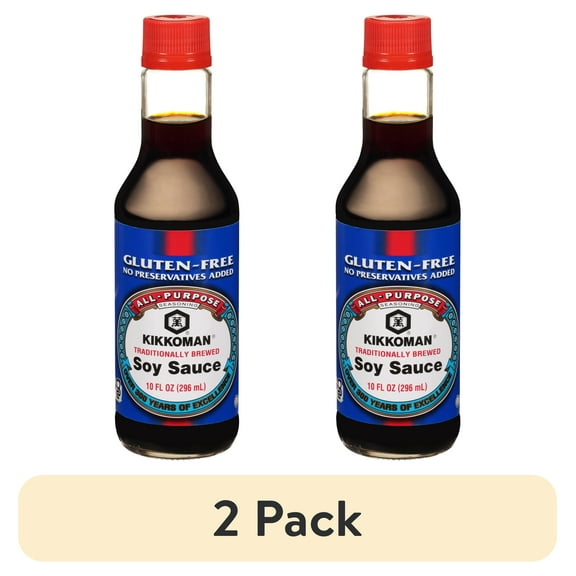(2 pack) Kikkoman Gluten-Free Soy Sauce, 10 fl oz